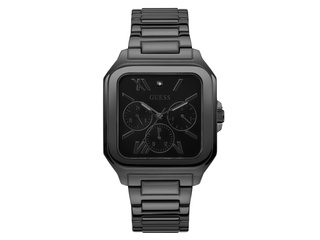Guess Heren Horloge  tweekleurige armband  42mm
