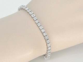 Witgouden tennisarmband met diamanten 1.00 carat