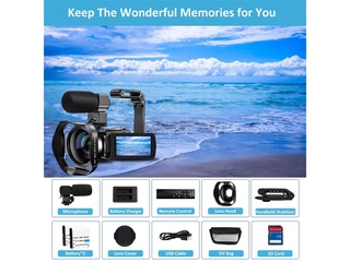 Videocamera 4K 60FPS WiFi HD 48MP webcam IR nachtzicht