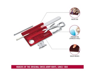 Victorinox SwissCard Nailcare Multitool 13 Functies Rood