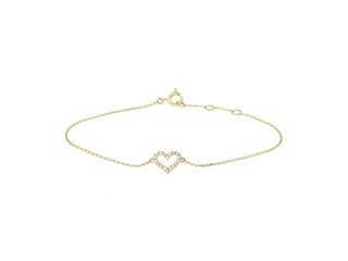 Marie Celeste Armband hart zirkonia Goud