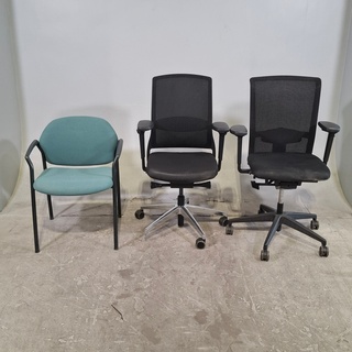 Partij bureaustoelen en vergaderstoelen, O.a. Interstuhl En Ahrend