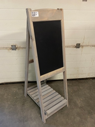 Krijtbord etagère 118cm hoog