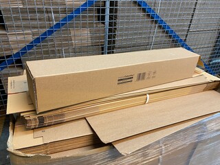 Ca. 150x Stuks kokerdozen 705x108x108mm, bruin