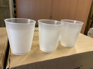 Ca. 2000x Frost-flex bekers, transparant