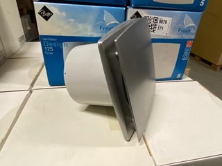 5x Badkamerventilator  Ø125mm Plieger