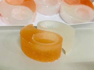 8x Yin-Yang sets waxinelichthouders