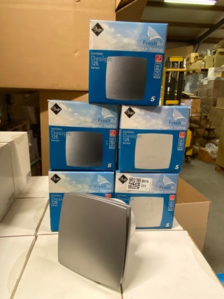 5x Badkamerventilator  Ø125mm Plieger