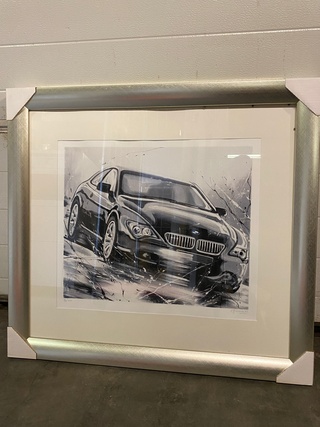Mooie BMW zeefdruk van de bekende kunstenaar Eric Jan Kremer