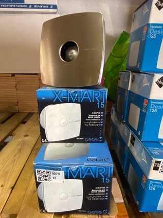 3x Badkamerventilator X-MART 15 INOX T rvs