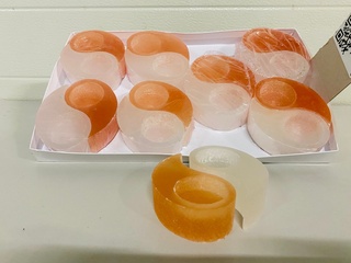 8x Yin-Yang sets waxinelichthouders