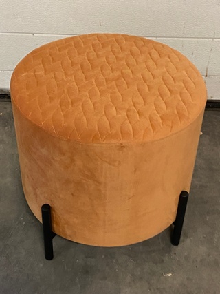 Kruk met velvet bekleding terra