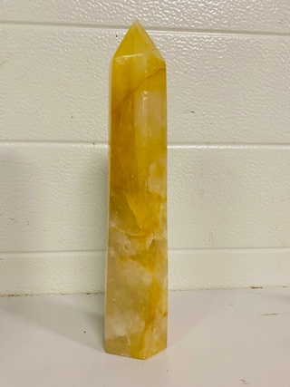 Limoniet/Bergkristal obelisk XL