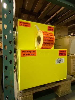 Ca. 30x Rollen etiketten Packing
