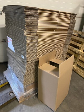 Ca. 100x Verzenddozen 34x44x61cm dubbelgolf, bruin