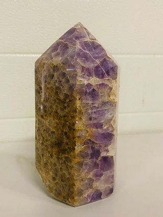 Amethist obelisk 6 -zijdig