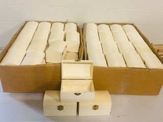 Ca. 64x Houten schatkistjes