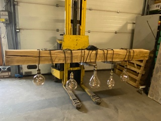 Grote robuust eiken hanglamp