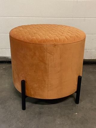 Kruk met velvet bekleding terra