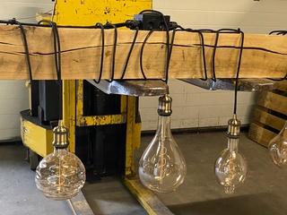 Grote robuust eiken hanglamp