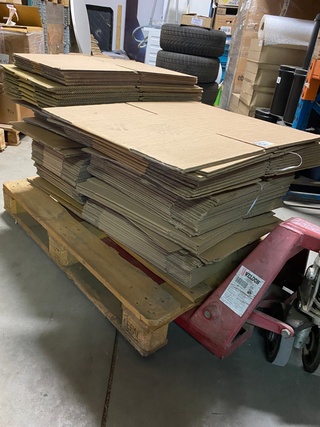 Pallet diverse afmetingen verzenddozen