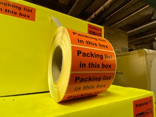 Ca. 30x Rollen etiketten Packing
