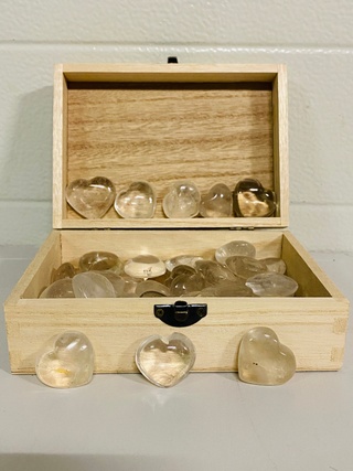 Ca. 50x Bergkristal hartjes