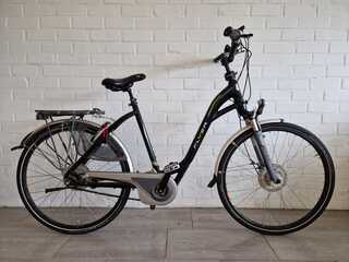 Elektrische fiets / E-bike, Flyer, Middenmotor, Zwart