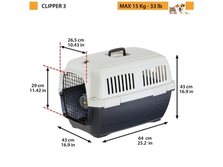 Ferplast Reismand Clipper 3  Kattenvervoersbox Zwart