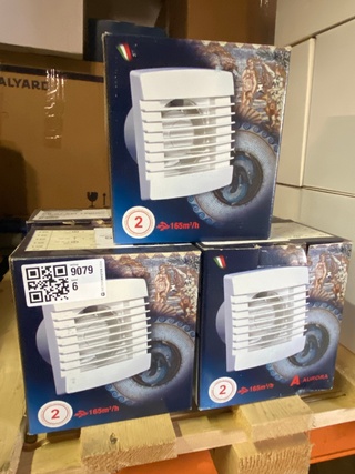 5x Badkamerventilator  Ø120mm Aurora