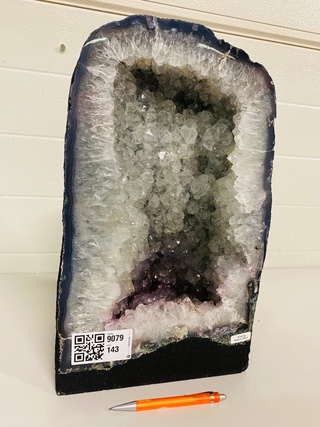 Bergkristal met Amethist geode