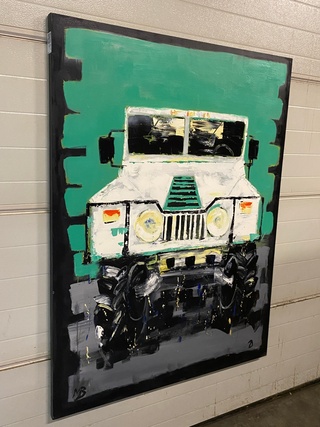 Groot modern olieverf schilderij op canvas