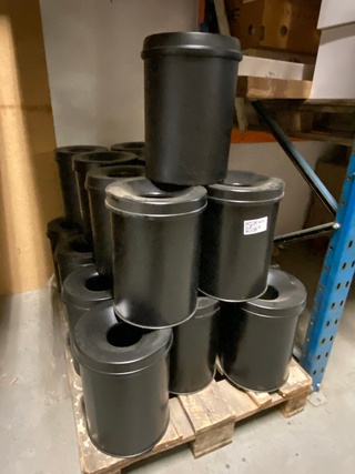 Ca. 21x Vlam dovende afvalbakken 15 liter rond