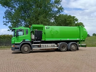 Vuilniswagen, Scania, P280 zijlader Haller, 2016
