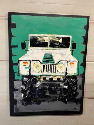 Groot modern olieverf schilderij op canvas