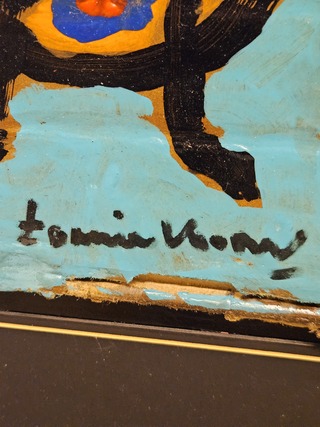 Acryl op gescheurd karton, Tonnie Voorn