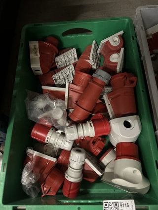 Partij krachtstroomstekker en diversen