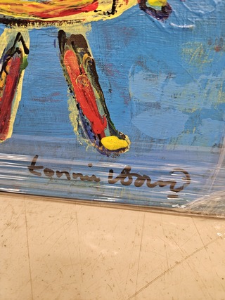 Olieverf op doek schilderij, Tonnie Voorn, Cobra 61