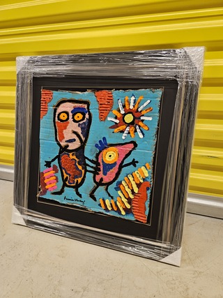 Acryl op gescheurd karton, Tonnie Voorn