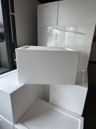 Ca. 28x Koelbox, wit, met deksel
