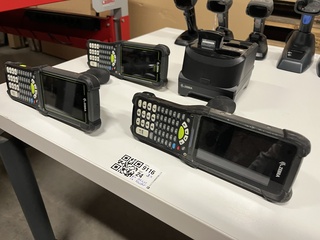 3x Handheld computer, 4x accu, 1x acculader, Zebra, MC9401-0G1M6DSB-A6