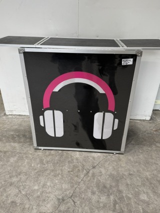 Dj-booth, zwart, inklapbaar