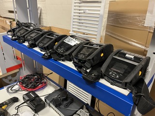 6x Mobiele labelprinter, 6x accu, 1x acculader Zebra, ZQ620 Plus