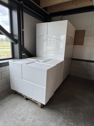 Ca. 28x Koelbox, wit, met deksel