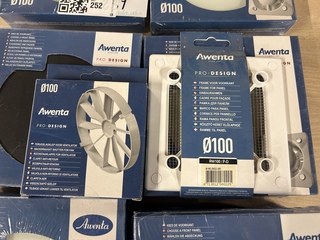 Ca. 13x Ventilatie artikelen w.o. terugslagklep, Awenta