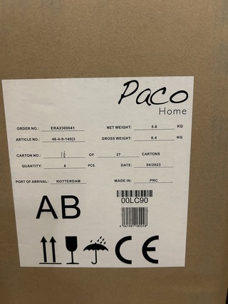 Pallet met 100 stuks design verlichting, Paco Home
