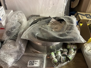 Partij bouwmarkt artikelen w.o. badkameraccessoires, persfittingen, W.