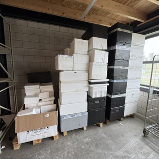 3x Pallets eps koelboxen