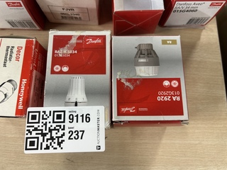 7x Radiator thermostaat, W.o. Honeywell, Danfuss