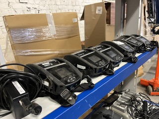 6x Mobiele labelprinter, 6x accu, 1x acculader Zebra, ZQ620 Plus